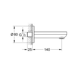 Grohe BauCosmopolitan Banyo Çıkış Ucu 13255000