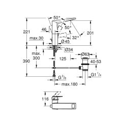 Grohe Allure Brilliant Tek Kumandalı Lavabo Bataryası 23109000
