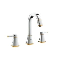 Grohe Lavabo Bataryası 3 Delikli Grandera Krom Altın 20389IG0