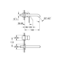 Grohe Essence İki Delikli Lavabo Bataryası M Brushed Hard Graphite 29192AL1