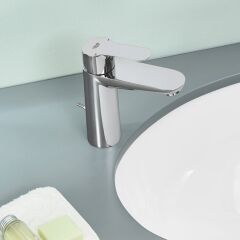 Grohe BauEdge Tek Kumandalı Sifon Kumandalı Lavabo Bataryası M Boyut Krom 23758000