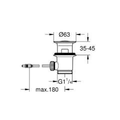 Grohe Sifon Kumandalı Lavabo Sifonu Yedeği Krom 28910000