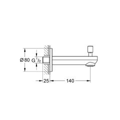 Grohe BauCosmopolitan Yön Değiştiricili Çıkış Ucu 13257000