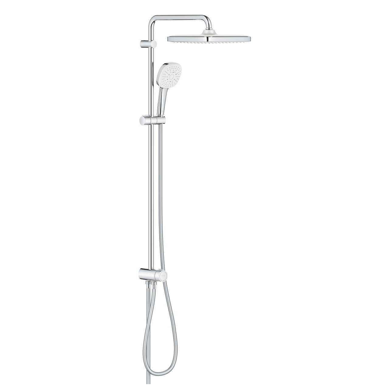 Grohe Tempesta Cosmopolitan System 250 Cube Kare Duvar Bağlantılı Divertörlü Duş Sistemi 26694001