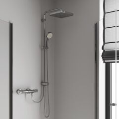 Grohe Tempesta Cosmopolitan System 250 Cube Kare Duvar Bağlantılı Divertörlü Duş Sistemi 26694001