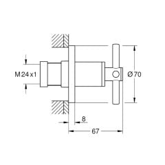 Grohe Atrio Ankastre Stop Valf 19069003