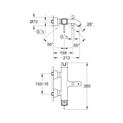 Grohe Grandera Tek Kumandalı Banyo Bataryası 23317IG0