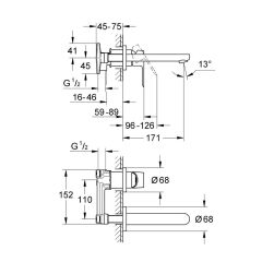 Grohe Bauedge İki Delikli Lavabo Bataryası 20474000
