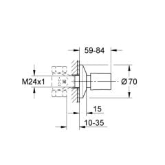 Grohe BauCosmopolitan Ankastre Stop Valf Krom 19917000