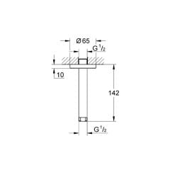 Grohe Rainshower Duş Başlığı Dirseği 142 mm 28724000