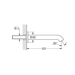 Grohe Essence Çıkış Ucu Banyo Musluğu Krom 13449001