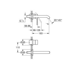 Grohe Essence 2 Delikli Lavabo Bataryası M Boyut 19408AL1