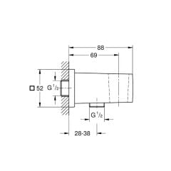Grohe Euphoria Cube Askılı Duş Çıkış Dirseği 26370000