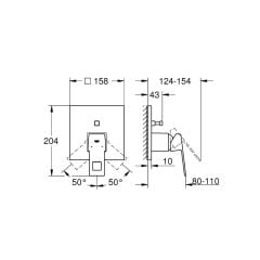 Grohe Eurocube Ankastre Banyo Duş Bataryası 24062000