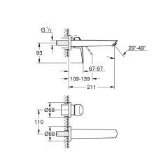 Grohe Eurosmart İki Delikli Lavabo Bataryası M Boyut Mat Siyah 293382433