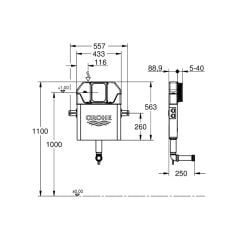 Grohe Solo Ince Gömme Rezervuar 89mm 39682000
