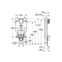 Grohe Uniset Gömme Rezervuar Pnömatik 13 cm 38642001