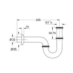 Grohe Lavabo Sifonu 255 mm 28947000