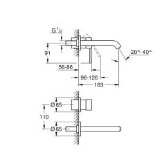 Grohe Essence İki Delikli Lavabo Bataryası M Boyut 29192GN1