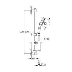 Grohe Tempesta Cube 110 Duş Seti 2 Akışlı (Yağmur, Jet) 26907003