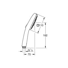 Grohe Tempesta Cube 110 El Duşu 3 Püskürtme 27574003