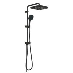 Grohe Tempesta System 250 Cube Kare Duş Başlıklı Duvara Monte Duş Sistemi Mat Siyah 269772431