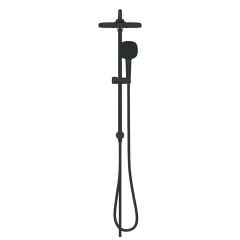Grohe Tempesta System 250 Cube Kare Duş Başlıklı Duvara Monte Duş Sistemi Mat Siyah 269772431
