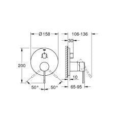 Grohe Essence Tek Kumandalı 3 Yollu Banyo Bataryası Warm Sunrise 24092A01