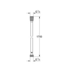 Grohe Silverflex Duş Hortumu TwistStop Özellikli 1750 mm Brushed Cool Sunrise 28388GL0