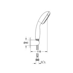 Grohe Tempesta 100 El Duşu Seti 2 Akışlı Krom 2780310E