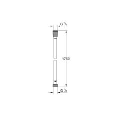 Grohe Silverflex Duş Hortumu 1750 mm Phantom Black 28388KF1