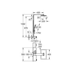 Grohe Rainshower Aqua Pure Duş Sistemi Termostatlı Duvara Montajlı 1009610000