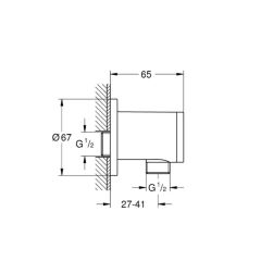 Grohe Tempesta Duvar Bağlantılı Duş Çıkış Dirseği Krom 28671001