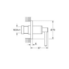 Grohe Atrio Ankastre Stop Valf 19088GL3