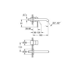 Grohe Essence İki Delikli Lavabo Bataryası M Boyut 29192A01