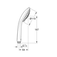 Grohe Euphoria 110 Champagne El Duşu 3 Farklı Akış Modu 27222000