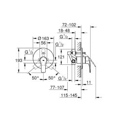 Grohe Eurosmart Tek Kumandalı Banyo Bataryası 33305003