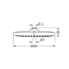 Grohe Tempesta 250 Tepe Duşu 1 Akışlı 26662000