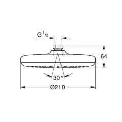 Grohe Tempesta 210 Tepe Duşu 1 Akışlı 26410000