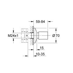 Grohe Bau Cosmopolitan Ankastre Stop Valf 19917GL0
