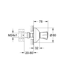 Grohe Costa L Ankastre Stop Valf 19808001