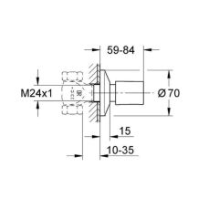 Grohe Bau Cosmopolitan Ankastre Stop Valf Warm Sunset 19917DA0