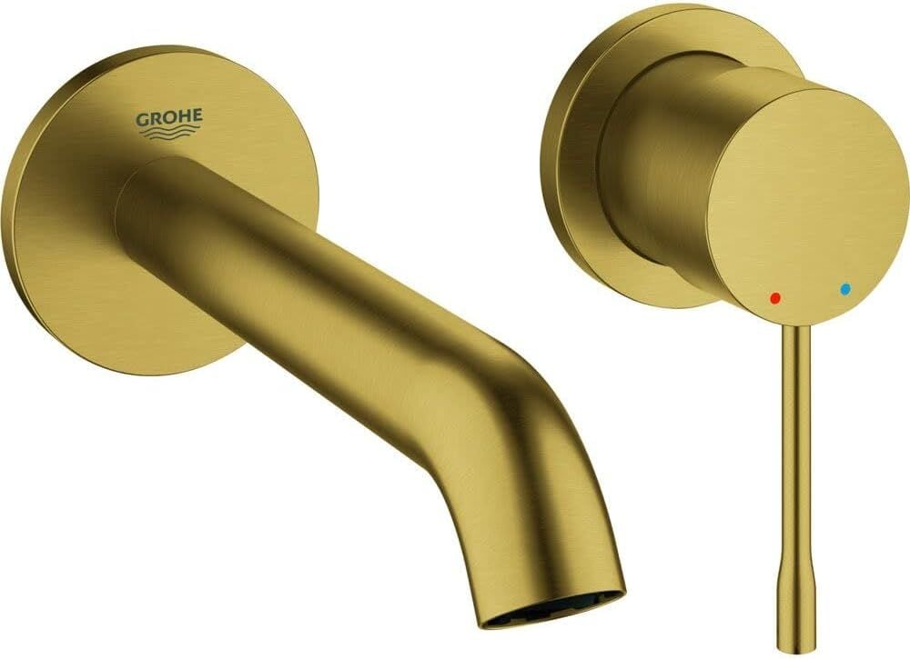 Grohe 19408GN1 Essence Banyo Armatürü 2 Delikli Lavabo Bataryası Sert Grafit Fırçalanmış, Krom